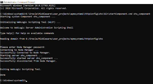 How to stop/start Oracle HTTP Server (OHS) 12c in EPM 11.2.x How to stop/start Oracle HTTP Server (OHS) 12c in EPM 11.2.x